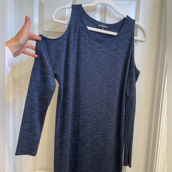 Blue-black Express Shoulder Cut Out Dress - Picture 2 of 4